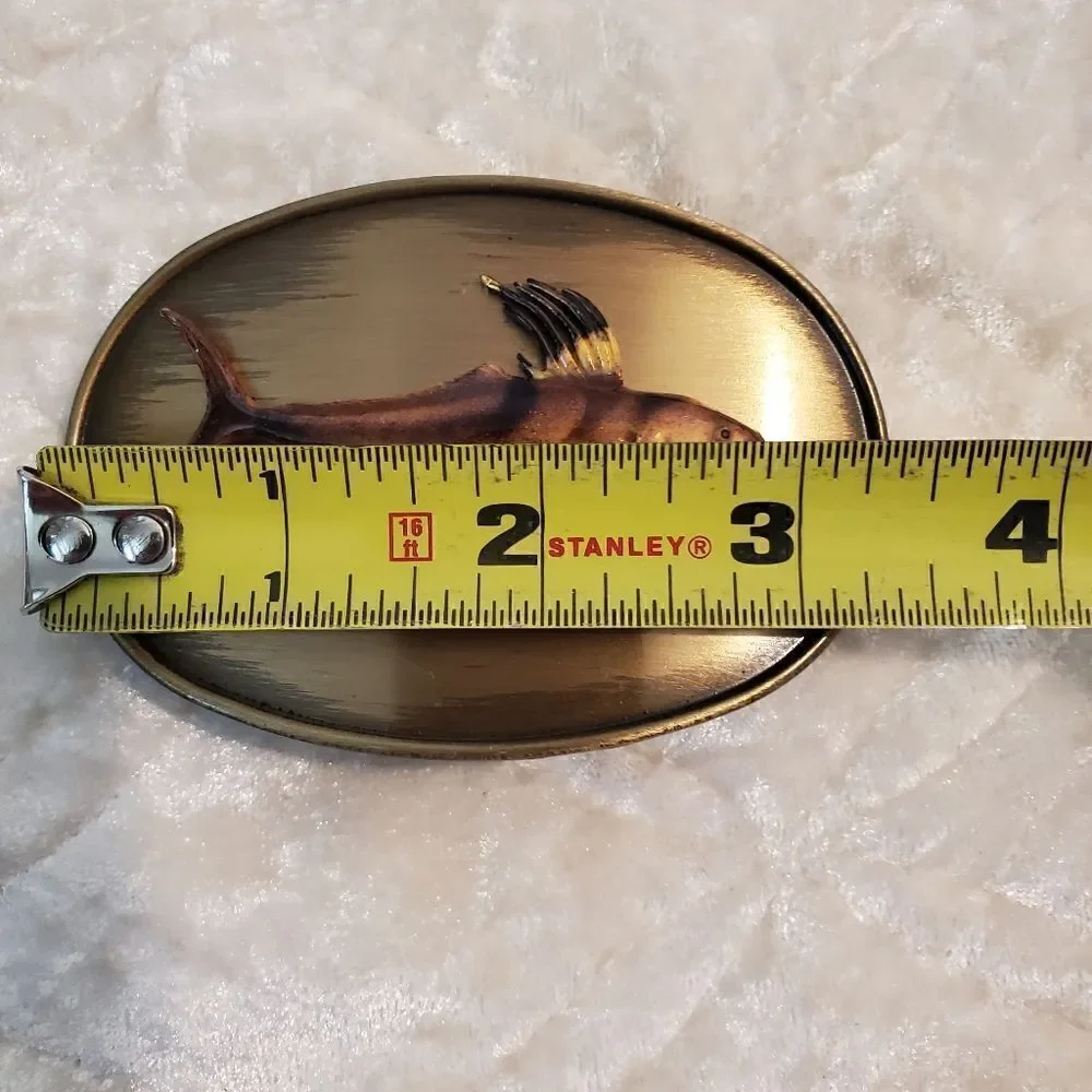 RAIN TREE Men's Brass Fish Buckle Belt‎